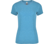 T-shirt chiné en coton et polyester pour femme 150 g/m² Roly couleur turquoise