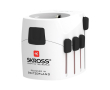 Adaptateur de voyage universel pour plus de 100 destinations Skross couleur blanc