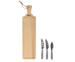 Set à fromage avec planche à découper en bois et couteaux Boska couleur marron