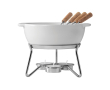 Fondue au fromage en céramique chauffée à la bougie 750 ml Boska couleur blanc
