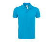 Polo personnalisable en polyester et coton 200 g/m² SOL'S Prime Men couleur cyan