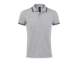 Polo bicolore en coton pour homme 200 g/m2 SOL'S Pasadena couleur noir/gris