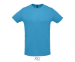 T-shirts techniques sérigraphiés en polyester 130 g/m² SOL'S Sprint couleur cyan