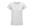 T-shirt publicitaire pour femmes en coton bio 175 g/m² SOL'S Pioneer couleur gris clair chiné