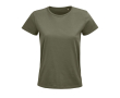 T-shirt publicitaire pour femmes en coton bio 175 g/m² SOL'S Pioneer couleur kaki