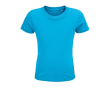 T-shirt pour enfants en coton 100% biologique 150 g/m² SOL'S Crusader couleur cyan