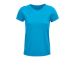 T-shirt pour femmes en coton 100% biologique 150 g/m² SOL'S Crusader couleur cyan