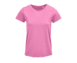 T-shirt pour femmes en coton 100% biologique 150 g/m² SOL'S Crusader couleur rose