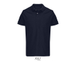 Polo coton peigné homme manches courtes 2 boutons couleur bleu marine