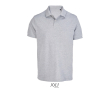 Polo coton peigné homme manches courtes 2 boutons couleur gris clair