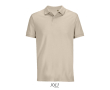 Polo coton peigné homme manches courtes 2 boutons couleur nude
