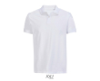 Polo coton peigné homme manches courtes 2 boutons couleur blanc