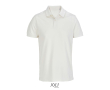 Polo coton peigné homme manches courtes 2 boutons couleur blanc cassé