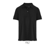 Polo coton peigné femme manches courtes 3 boutons couleur noir