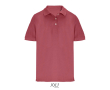 Polo coton peigné femme manches courtes 3 boutons couleur corail
