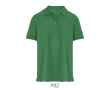 Polo coton peigné femme manches courtes 3 boutons couleur vert
