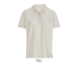 Polo coton peigné femme manches courtes 3 boutons couleur naturel
