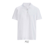 Polo coton peigné femme manches courtes 3 boutons couleur blanc