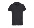 Polo sportif polyester recyclé manches courtes 3 boutons couleur noir