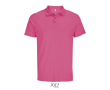 Polo sportif polyester recyclé manches courtes 3 boutons couleur rose