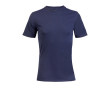 T-shirt unisexe en matériaux recyclés col rond couleur bleu marine