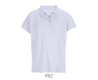Polo femme 100% coton peigné col côtelé avec 3 boutons couleur lilas