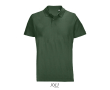 Polo unisexe 100% coton peigné col côtelé avec 2 boutons couleur vert foncé