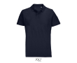 Polo unisexe 100% coton peigné col côtelé avec 2 boutons couleur bleu marine