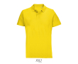 Polo unisexe 100% coton peigné col côtelé avec 2 boutons couleur doré