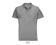 Polo unisexe 100% coton peigné col côtelé avec 2 boutons couleur gris clair