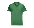 Polo unisexe 100% coton peigné col côtelé avec 2 boutons couleur vert