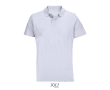 Polo unisexe 100% coton peigné col côtelé avec 2 boutons couleur lilas