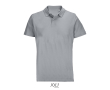 Polo unisexe 100% coton peigné col côtelé avec 2 boutons couleur gris
