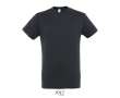 T-shirt unisexe en coton semi-peigné col rond 150 g/m2 couleur gris foncé