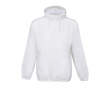 Veste coupe-vent en polyester 190T avec capuche SOL'S couleur blanc