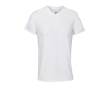 T-shirt unisexe en coton semi-peigné col V SOL'S couleur blanc