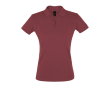 Polos sérigraphiés pour femmes en coton 180 g/m² SOL'S Perfect Women couleur bordeaux
