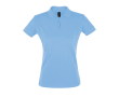Polos sérigraphiés pour femmes en coton 180 g/m² SOL'S Perfect Women couleur bleu pastel