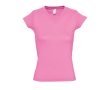 T-shirts pour femmes à col en V 100% coton 150 g/m² SOL'S Moon couleur rose pastel