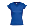 T-shirts pour femmes à col en V 100% coton 150 g/m² SOL'S Moon couleur bleu roi