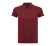 Polo femme coupe décontractée en coton piqué recyclé 220 g/m2 Iqoniq couleur bordeaux
