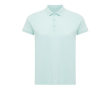 Polo femme coupe décontractée en coton piqué recyclé 220 g/m2 Iqoniq couleur vert menthe