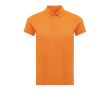 Polo femme coupe décontractée en coton piqué recyclé 220 g/m2 Iqoniq couleur orange