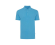 polo publicitaire en coton recyclé 220 g/m2 Iqoniq Yosemite couleur cyan