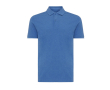 polo publicitaire en coton recyclé 220 g/m2 Iqoniq Yosemite couleur bleu chiné