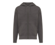 Sweat à capuche personnalisé à zip slim fit 340 g/m2 Iqoniq couleur argenté mat