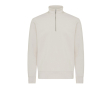 Pull demi‑zip en coton recyclé 300 g/m² Iqoniq Elgon couleur champagne