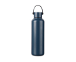 Gourde isotherme en acier inoxydable recyclé avec anse 600 ml couleur bleu marine
