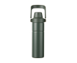 Gourde isotherme en acier recyclé avec anse et double ouverture 600 ml couleur vert