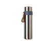 Thermos en acier inoxydable recyclé avec anse de transport 750 ml couleur argenté